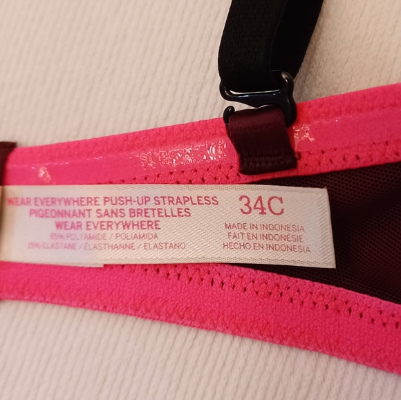 PINK Victoria's Secret Wear Everywhere Push Up Strapless Bra, 34C - Picture 13 of 13